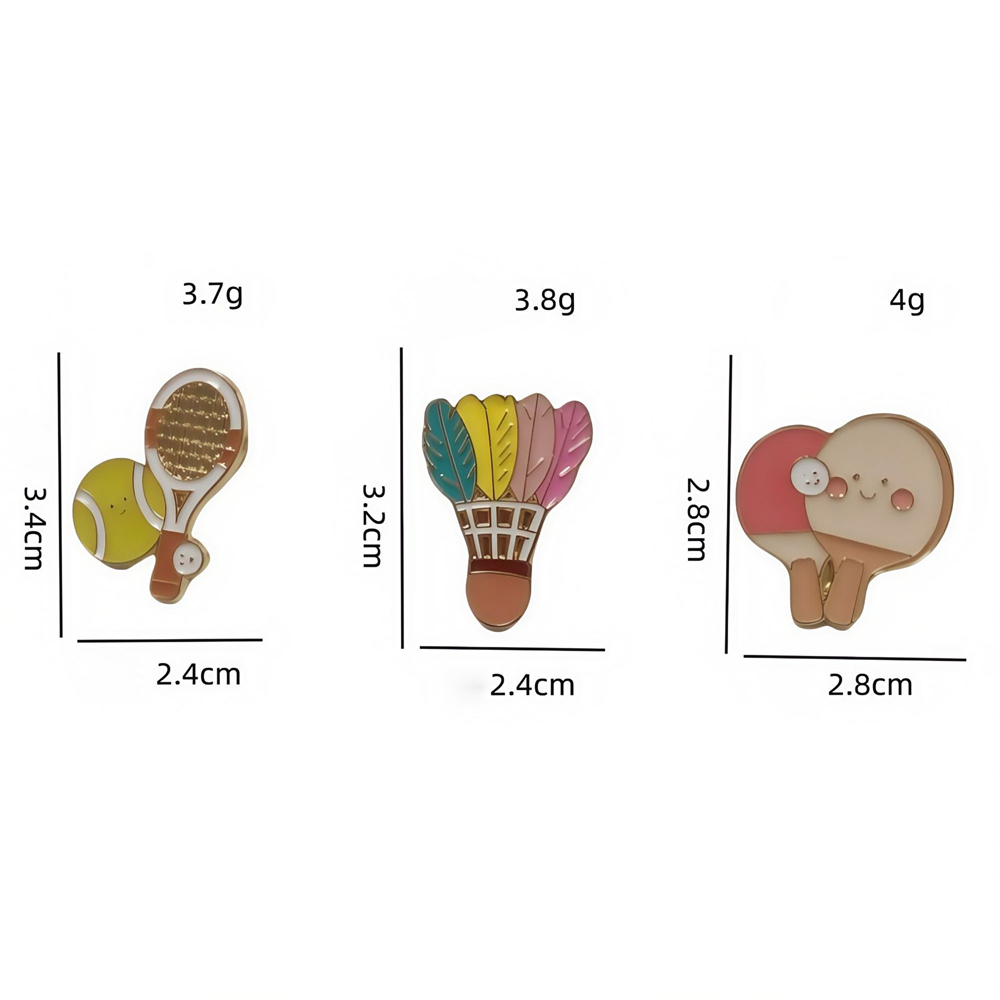 Zinc Alloy Brooches Stylish Ba - Badminton Vector ulasan dan harga