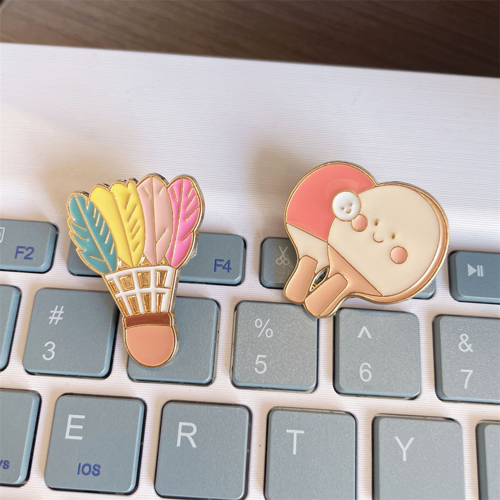 Zinc Alloy Brooches Stylish Ba - Badminton Vector ulasan dan harga