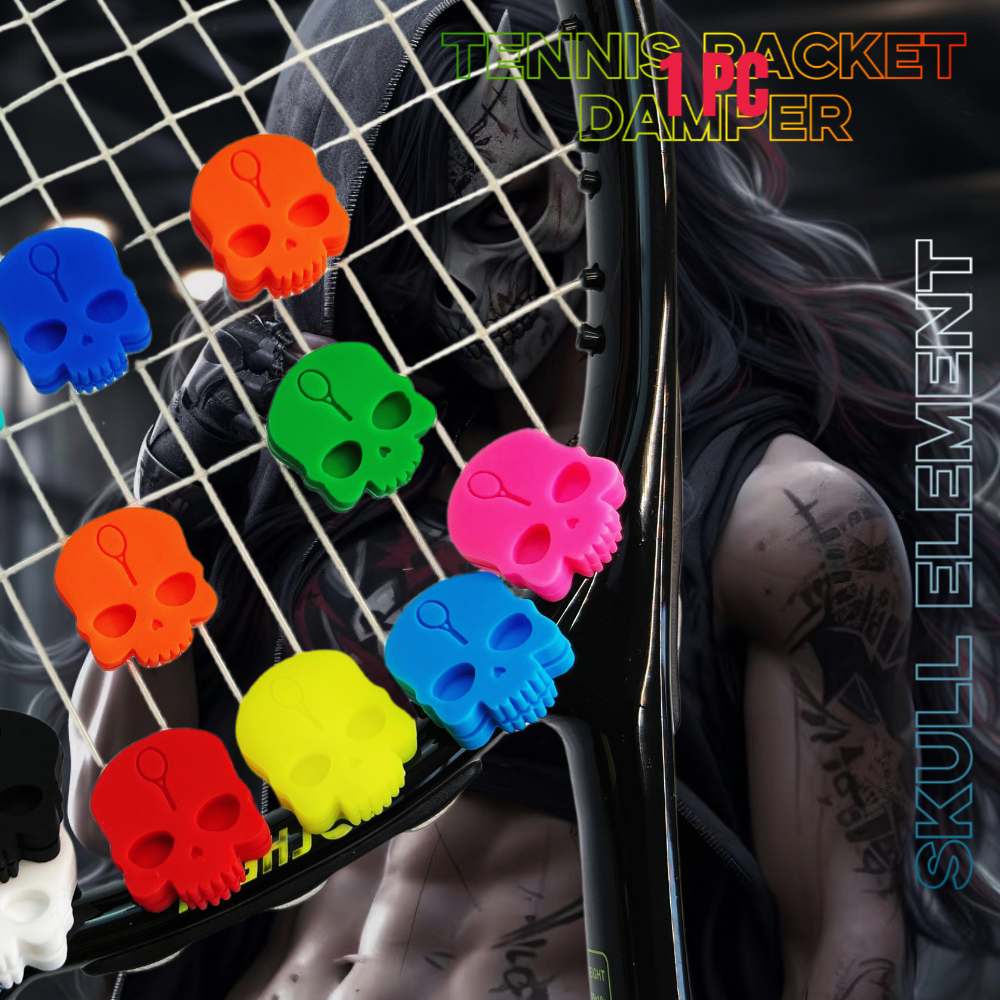 Super cool skull tennis racket - Racket Vibration Dampener ulasan dan harga
