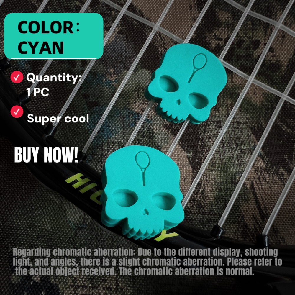 Super cool skull tennis racket - Racket Vibration Dampener ulasan dan harga