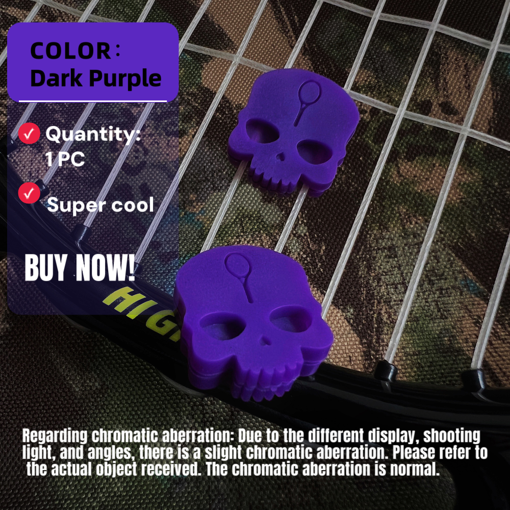 Super cool skull tennis racket - Racket Vibration Dampener ulasan dan harga