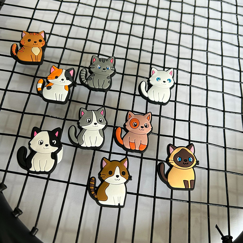 1/6/8Pcs Cartoon Cat Tennis Vi - Racket Vibration Dampener ulasan dan harga