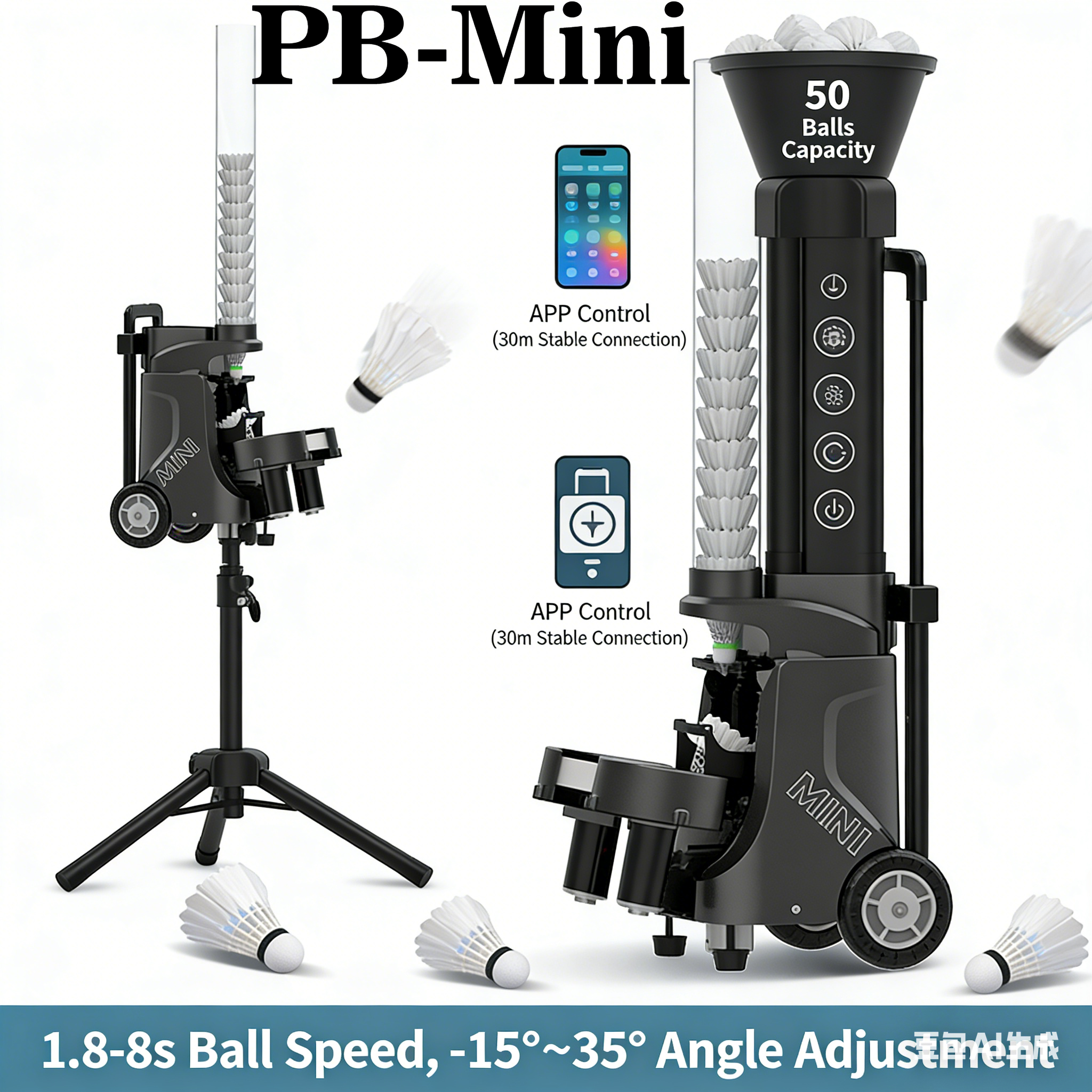 PB-Mini Badminton Service Mach - Feeder Machine Badminton ulasan dan harga
