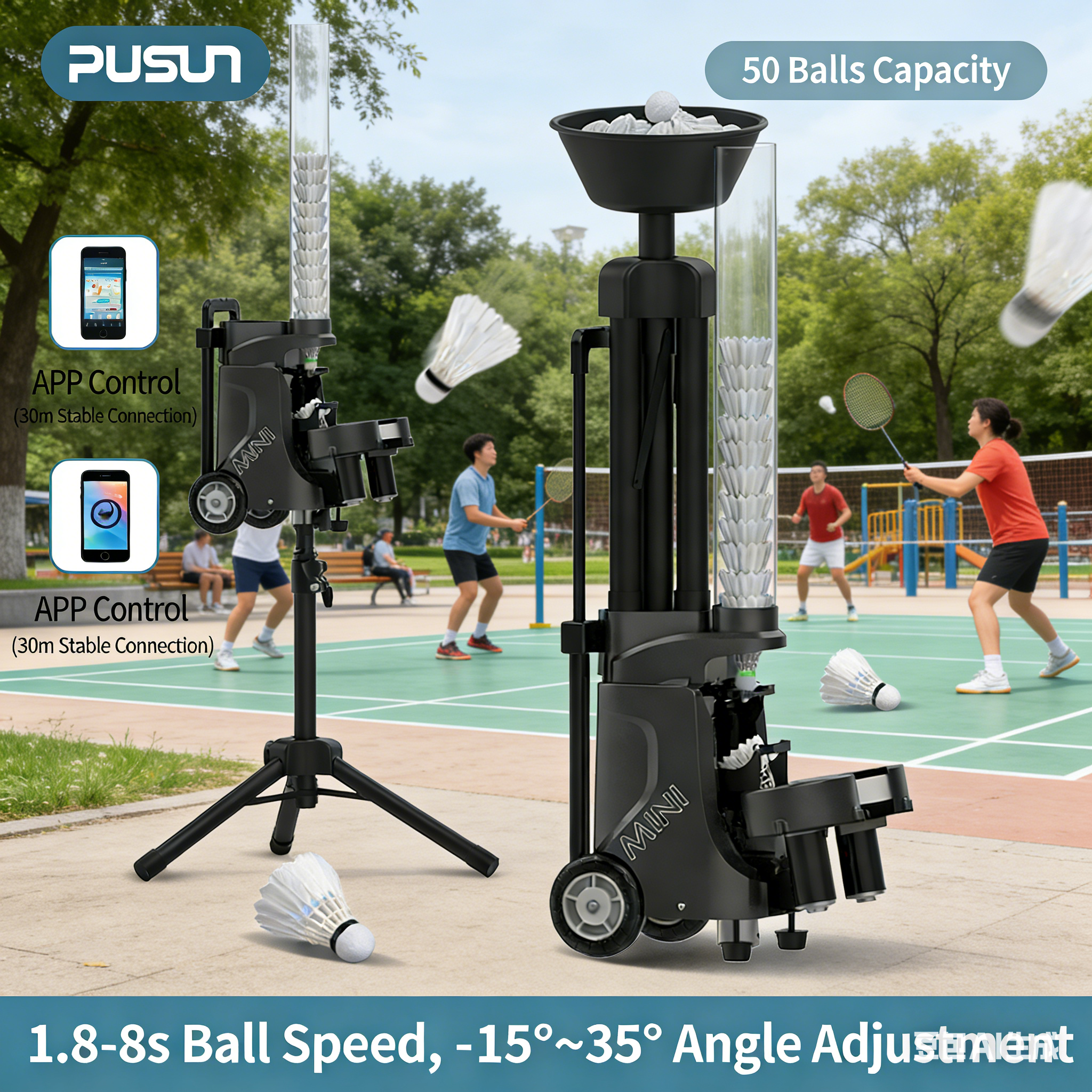 PB-Mini Badminton Service Mach - Feeder Machine Badminton ulasan dan harga